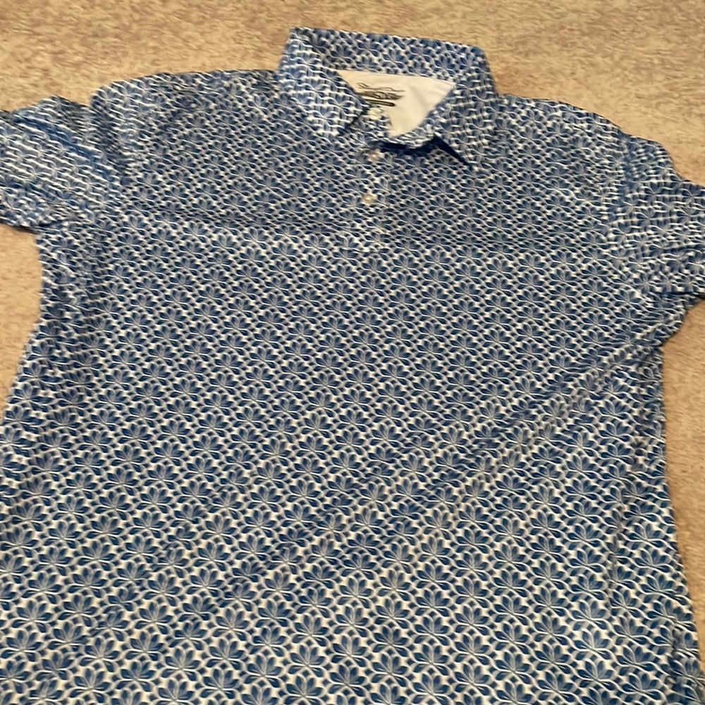 Straight Down Golf Polo - performance fit - large
